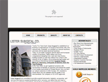 Tablet Screenshot of listersurgicalco.com